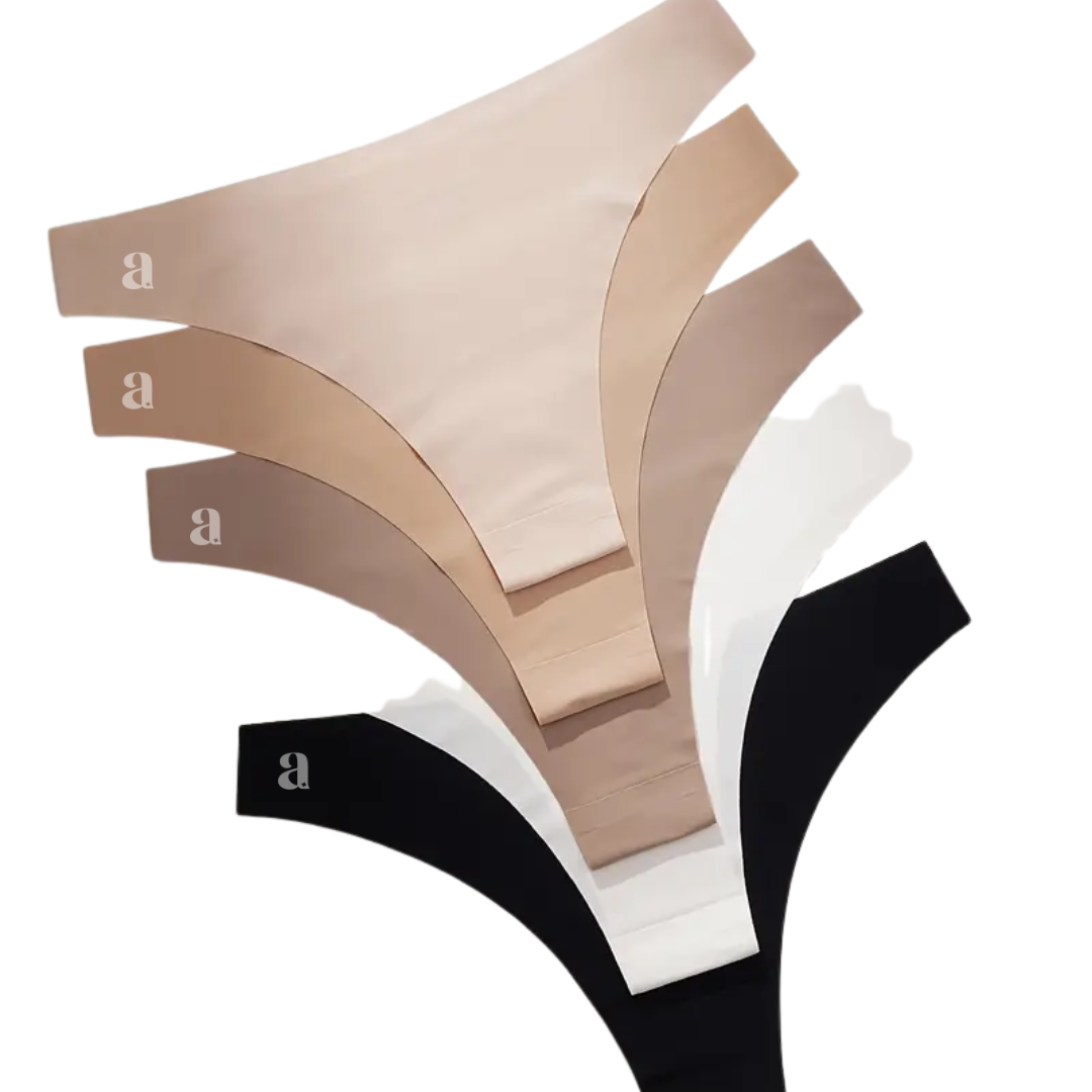 Bikini - Pack 5 panties - Color Nude y Negro