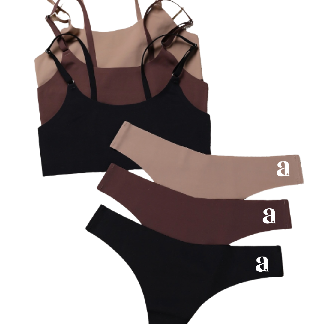 Set Tanga - Pack 3 Seamless Diarios con Top Incluido