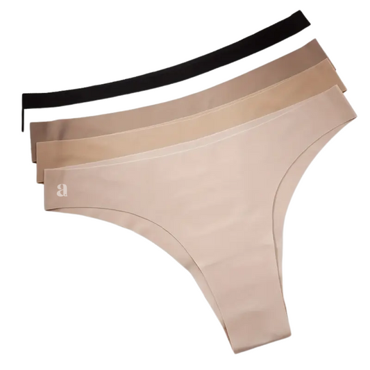 Bikini - Pack 5 panties - Color Nude y Negro